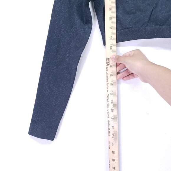 Gymshark Shirt Womens Small Long Sleeve Vital Crop Top Seamless Athleisure - Picture 4 of 8